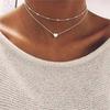 Star & Moon Multi-Layer Alloy Necklace - Hip-Hop Style Portrait Clavicle Chain