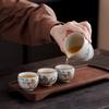 Kung Fu Tee-Set Ru Ofen Prachtvolle Berge und Flüsse Teekanne Deckel Schale Komplettes Set Geschenkbox Geschäftstreffen Veranstaltungsgeschenke
