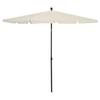 Sun Umbrella with Pole 210 X 140 Cm Sand Colored Cream