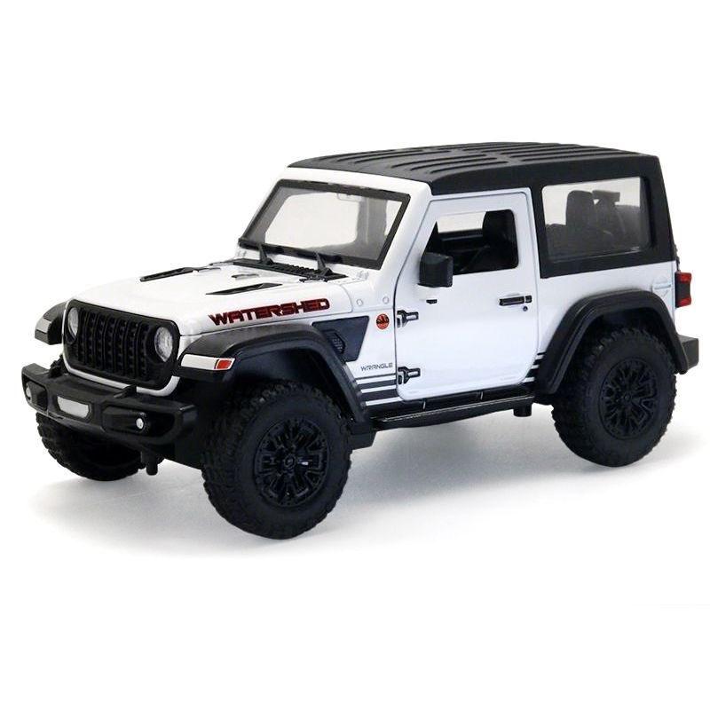1:24 Jeeps Wrangler Rubicon SUV Alloy Car Model Diecasts Metal Off-road Vehicles Car Model Simulation Sound Light Kids Toys Gift