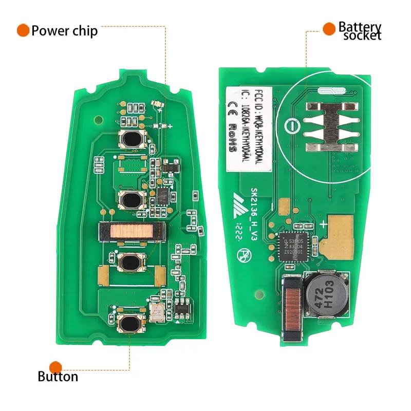 AUTEL HY003AL HY004AL IKEYHY003AL IKEYHY004AL 3/4 Buttons Universal Smart Remote Key for Hyundai Type