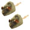 Realistic Simulation Mouse Cat Toy Automatic Squeaky Kitten Interactive Toy Bite Resistant Plush Mice Relieves Boredom Cat Supplies