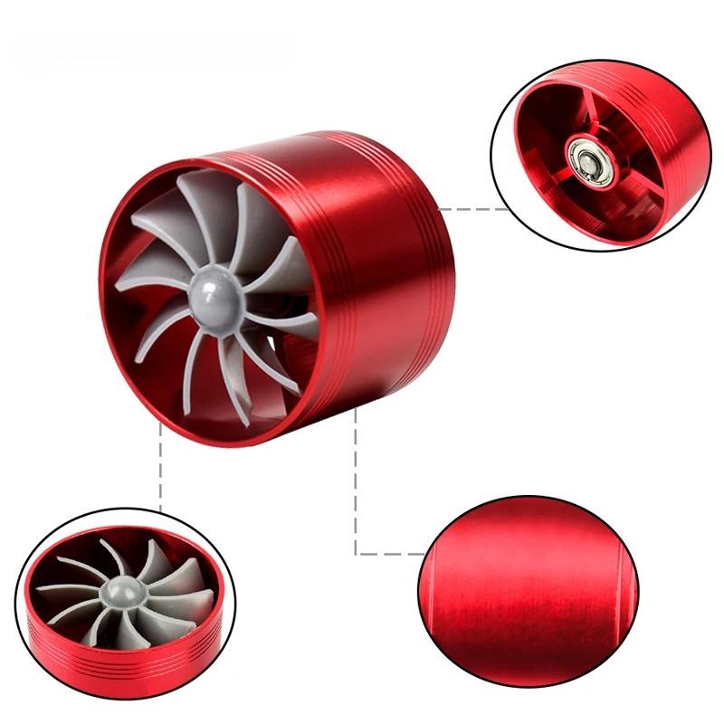 Car Air Intake Turbonator Single Fan Supercharger Gas Saver Kit Car Turbine Supercharger Turbo Refit Auto Replacement Part