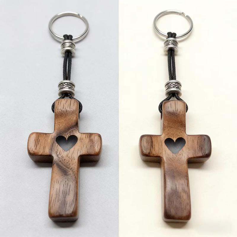 Solid Olive Wood Handheld Cross Portable Faith Symbol for Religious Ceremonies onesize