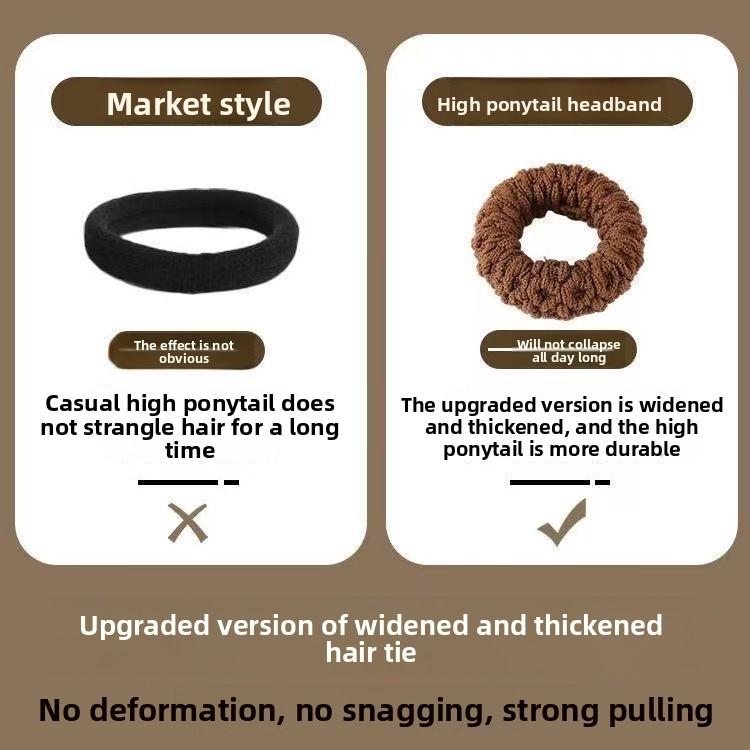 6 STKS Dikke Haarelastieken voor Vrouwen om Hoge Paardenstaarten te Knippen, Duurzame Haarelastieken, Hoge Elastische Haarelastieken, Hoofddeksels, Veelzijdige Haartouwen