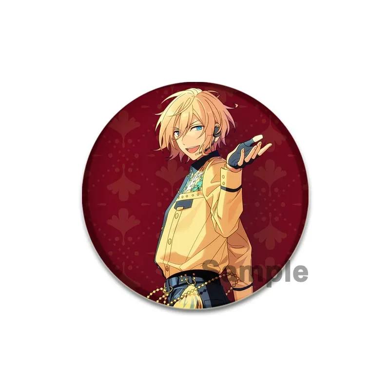 32/44/58mm Ensemble Stars Idol Round Brooch Cartoon Cosplay Badge Icons Lapel Pins for Backpack Gifts Eichi Tenshouin