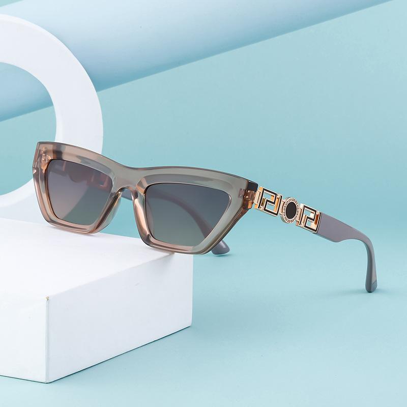 Cat Eye Sunglasses Women'S Trendy Personality Small Frame Hollow Glasses Legs Sunglasses Men'S Glasses