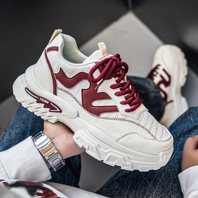 Fashion Niche Design Low Top Casual Thick Soled Sports Shoes for Men 2025 Autumn New Fashion Trend Versatile Comfortable Chunky sneakers