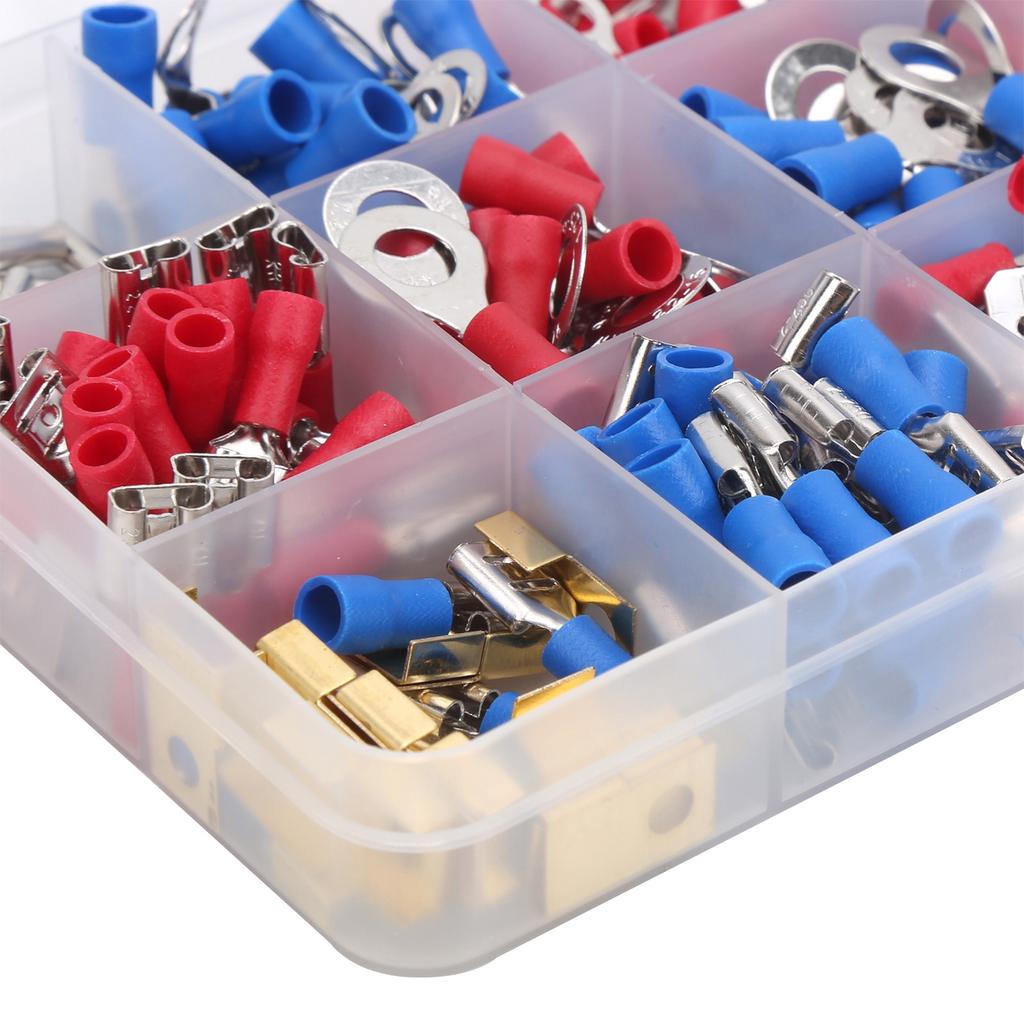 300Pcs Round Pre Insulated Cold Pressed Terminals Electrical Wire Terminal Connector