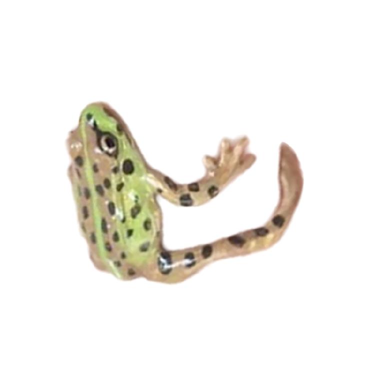 Eye Catching Tree Frogs Ring Allergy Free Alloy Finger Ring Adjustable Size Ring Stylish Jewelry for Men and Women