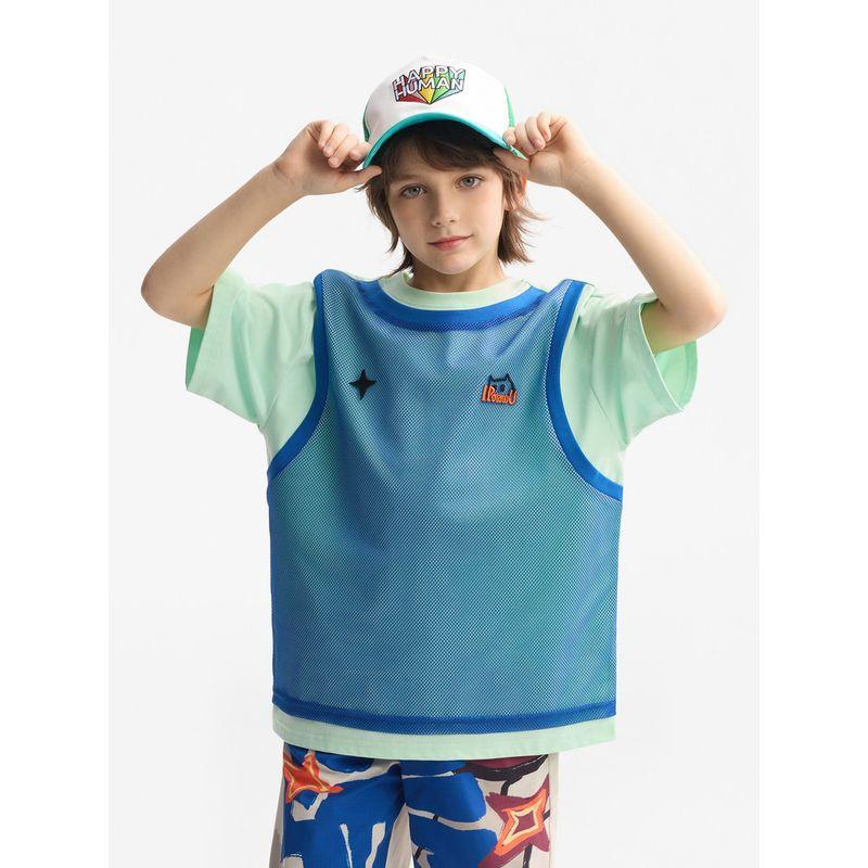 [Moisture-Absorbing and Quick-Drying] Mqd Children's Clothing Fake Two-Piece Boys' Short-Sleeved T-Shirt Summer New Style Kidsren's Base Layer Top