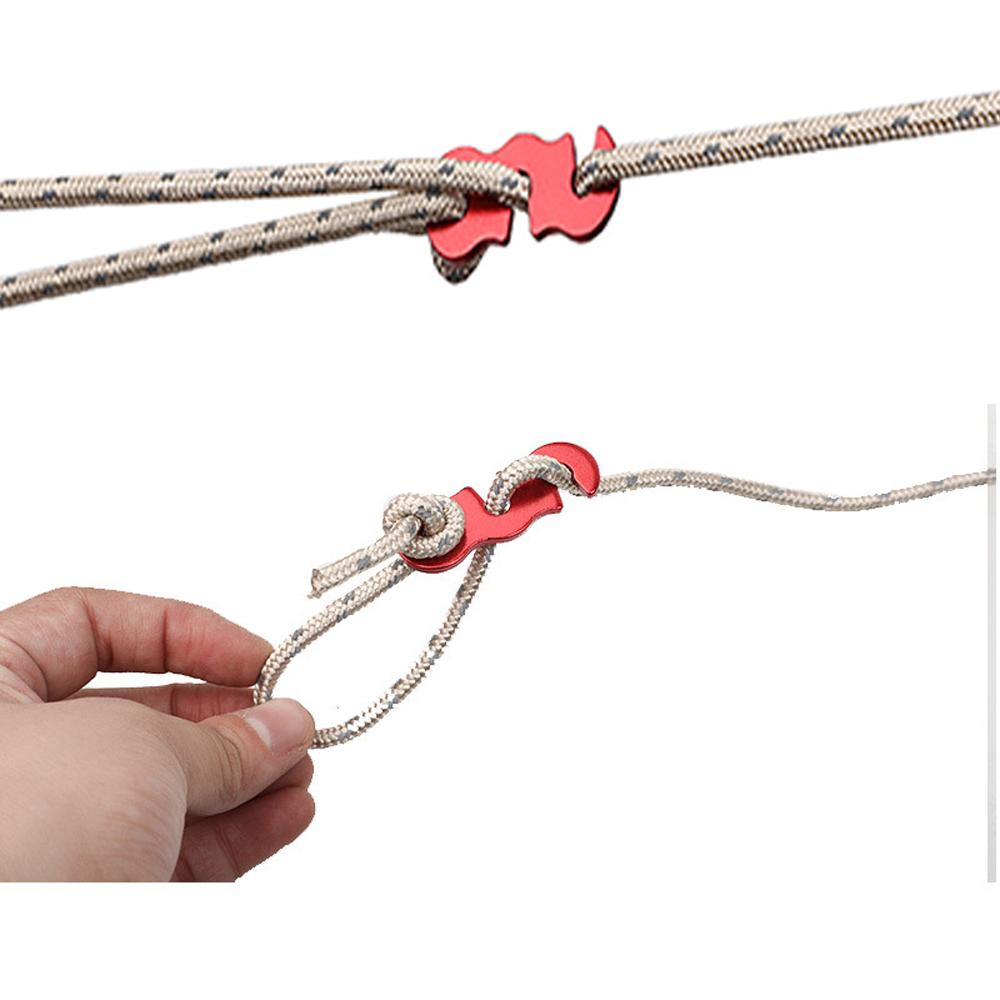 Outdoor Tent Wind Rope Buckle Tent Pull Ropes Buckles Aluminum Alloy ThreeEye Open Rope Buckles