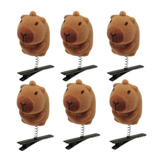 

6 шт. Зажимы Аксессуары Мультяшное животное Бант Волосы с Эластичные Заколки A 6pcs