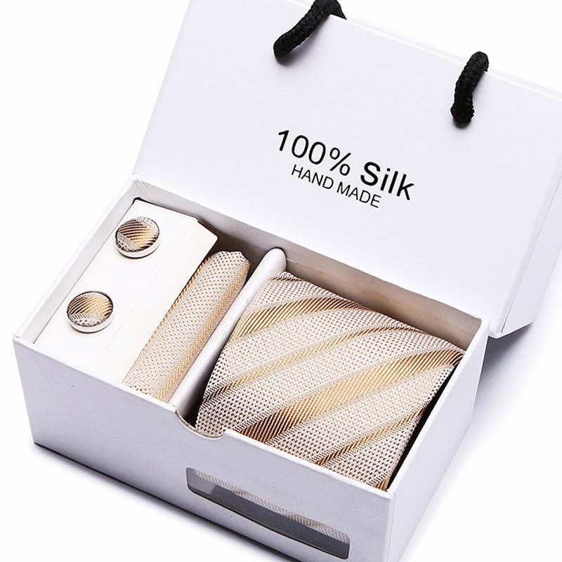 Gift Box Five-Piece Tie Men'S Formal Wear Business Casual Wedding Groom Bow Tie Square Scarf