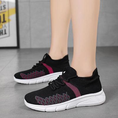 Spring and Autumn New Casual Shoes Flyknit Women's Shoes Women's Lightweight and Breathable Running Shoes Women's Sports Shoes