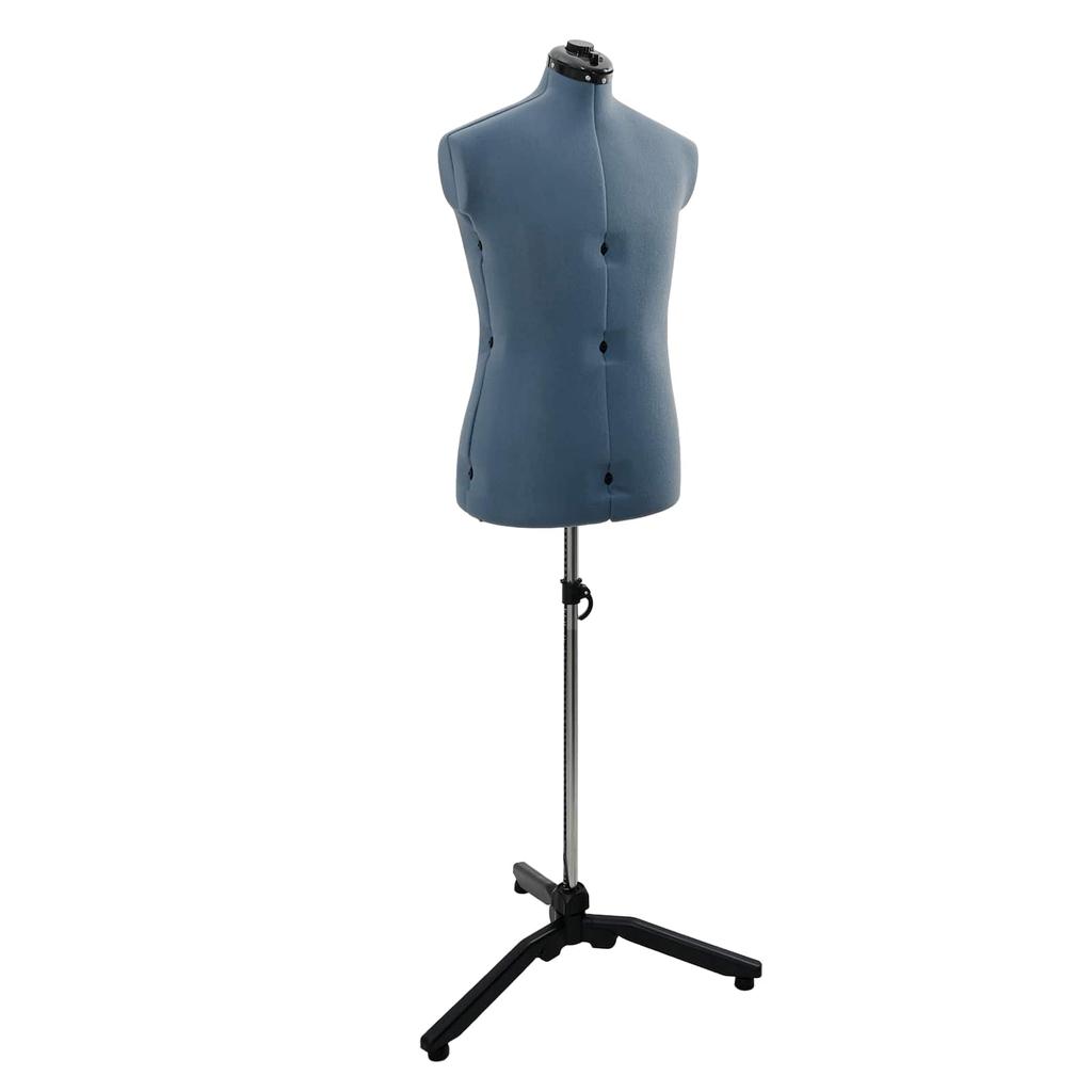 Adjustable Male Dress Form Blue 37.5 45.5 Inches