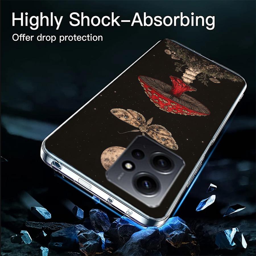 Colorful Mushroom Phone Case For Redmi 12 13C 12C 15C 9 10 10C Note 13 Pro Plus 14 15 Pro 9T 9C 9A TPU Soft Cover Clear Cell Cas