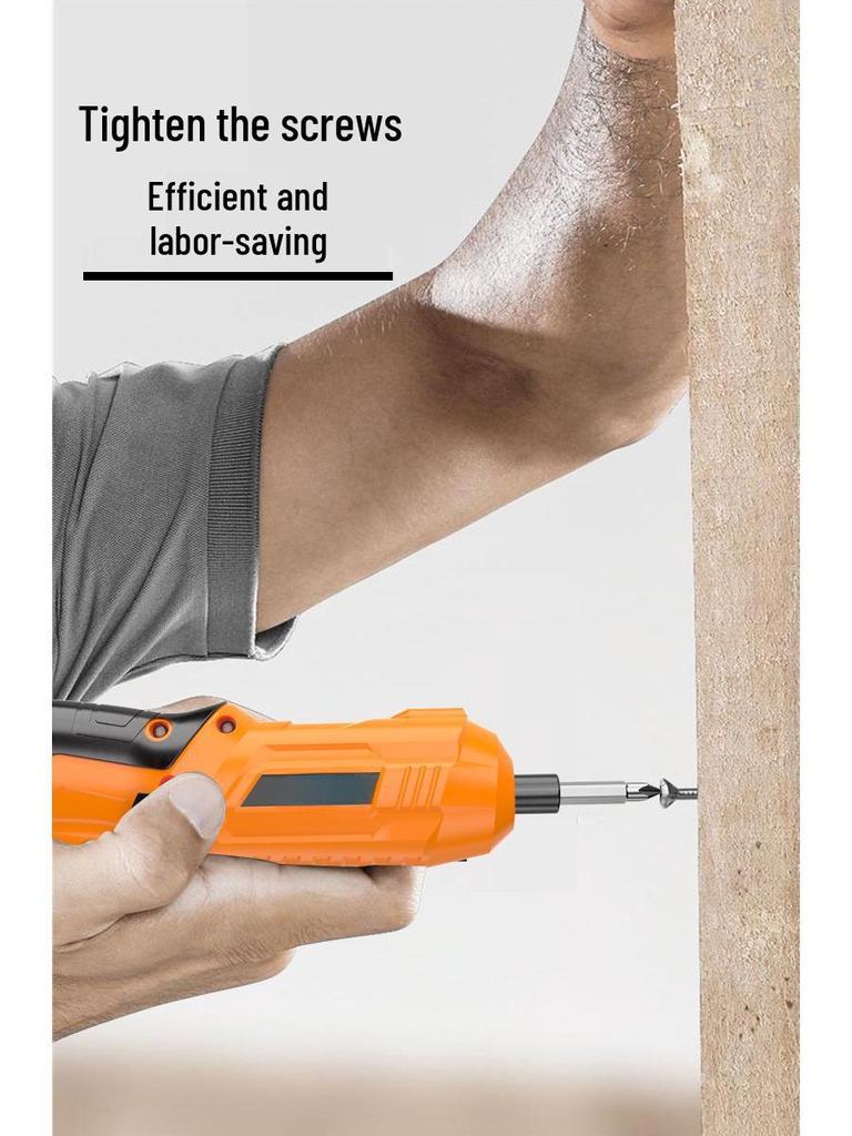 Multifunctional Electric Screwdriver: Compact Lithium Hand Drill Tool for Household Use