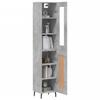 VidaXL Buffet haut Gris béton 34,5x34x180 cm Bois d'ingénierie 3199509