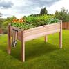 Wooden Raised Garden Bed Planter Box 47.2x22.8x30" Flower Vegetable Herb