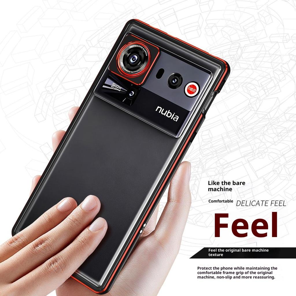 For ZTE Nubia Z80 Ultra 5G Bumper Case Metal Frame Phone Cover with Camera Lens Guard