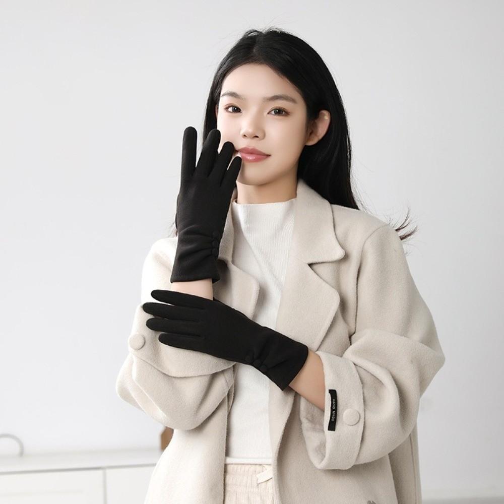 New Warm Winter Gloves Full Finger Windproof Driving Mittens Dralon Elegant Touch Screen Gloves for Outdoor Cycling Skiing
