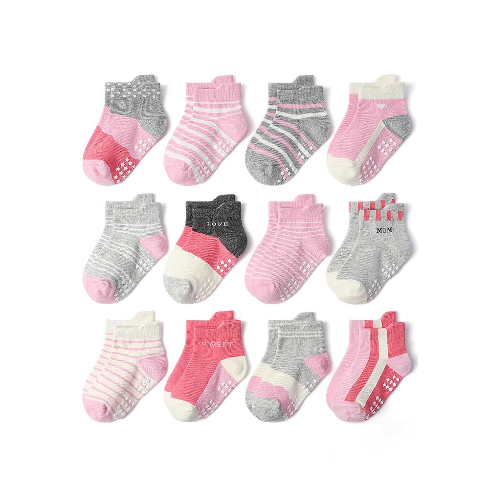 2025 Non-slip Cartoon Striped Baby & Toddler Breathable Socks