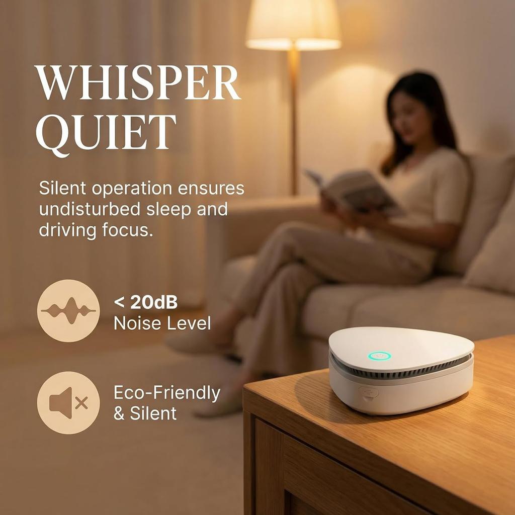 Přenosný osvěžovač vzduchu, Osvěžovač zápachu, Dobíjecí osvěžovač vzduchu, Vhodný do aut, skříní, ledniček, botníků, kanceláří a malých prostor