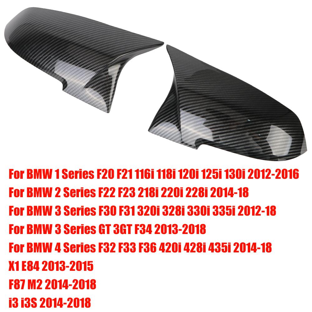 2 PCS For Bmw  Series 1 2 3 4 X M 220i 328i 420i F20 F21 F22 F23 F30 F31 F32 F33  X1 Wing Side Mirror Cap Rearview Mirror Cover