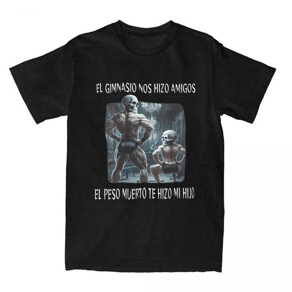 Fitness T-shirt  Calacas Chidas Gym Fitness Con Frases Sarcasticas T-shirt Men Women Retro Tees Tops Streetwear Casual Unisex