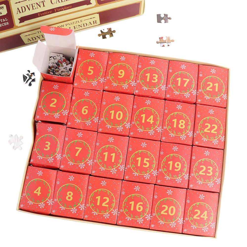 Christmas Gifts Christmas Advent Calendar Puzzle 24 Boxes Santa Claus' Gift Puzzle  New Year Gift