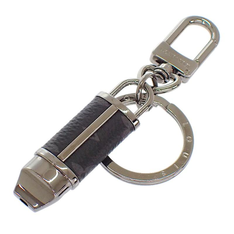 LOUIS VUITTON  M64177 Monogram key ring black metal mens
