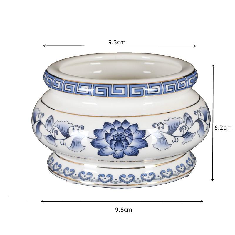 

Буддийская утварь и принадлежности Керамическая курильница Сине-белая фарфоровая курильница Будда, украшение для дома