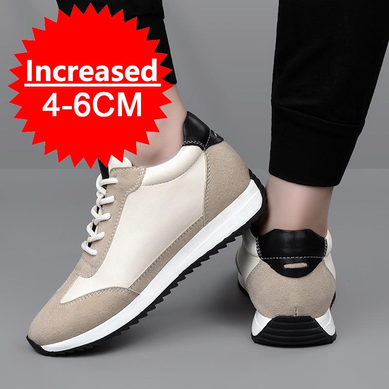 Fashion Men Elevator Shoes Heightening Sneakers for Men's 4cm 6cm Breathable Height Increased Shoes for Man Sports Shoes Plus Size 36-47