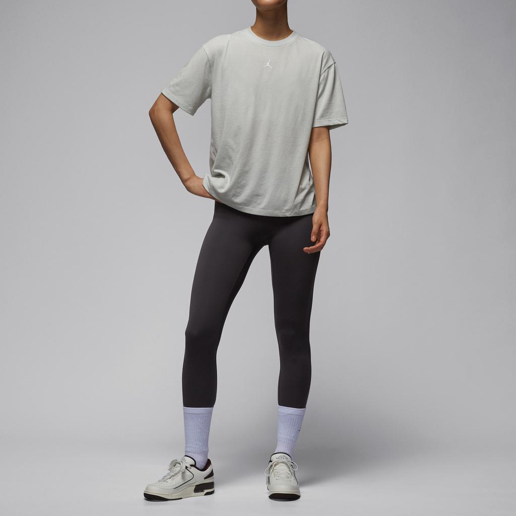 New Jordan Sport T Shirts Women's Light Silver/White FN5117-034