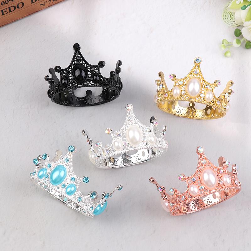 Mini Metal Crown Model Toys Ornaments Decorating Cotton Doll Retro Crown Headwear For Baby Doll Dress Fashion Doll Accessories