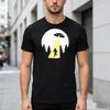 Unisexs UFO Sasquatch Bigfoot T Shirt Alien Moon Forest Graphic Tee Casual Cotton Short Sleeve For Outdoor And Sci Fi Fans