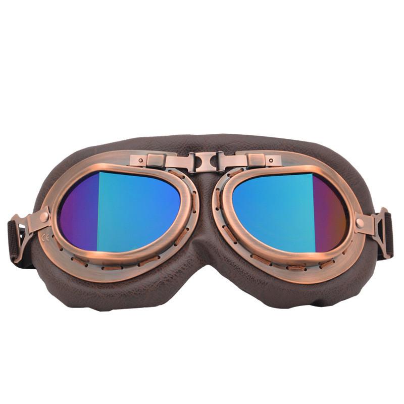 Harley Retro Copper Style Motorcycle Goggles With Adjustable Nose Pads For Outdoor Riding Enthusiasts