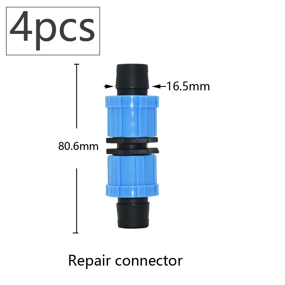 16mm 5/8'' Nastro per Irrigazione a Goccia Valvola di Intercettazione Gomito Raccordo a T Tappo Terminale Connettore a Blocco Filettato Tubo per Irrigazione da Giardino Giunti per Tubo Flessibile