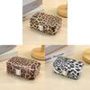 Leopard Print Jewelry Box With Pu Leather And Velvet For Travel And Gift Giving