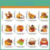 Thanksgiving Day Celebration Cake Paper Insert Flags Decoration Holiday For