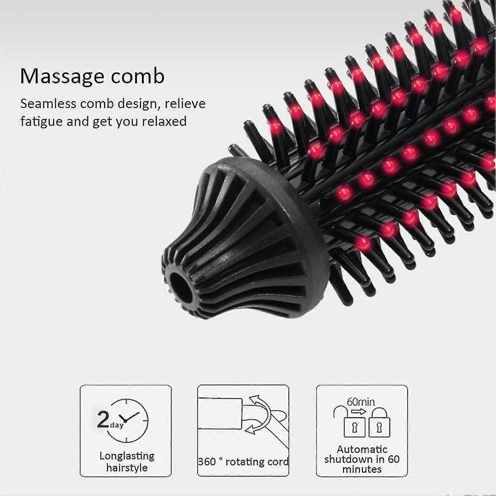 Curling Iron Brush, Hair Curler Hot Brush Professional Anti-scald Instant Heat Up Curling Wands