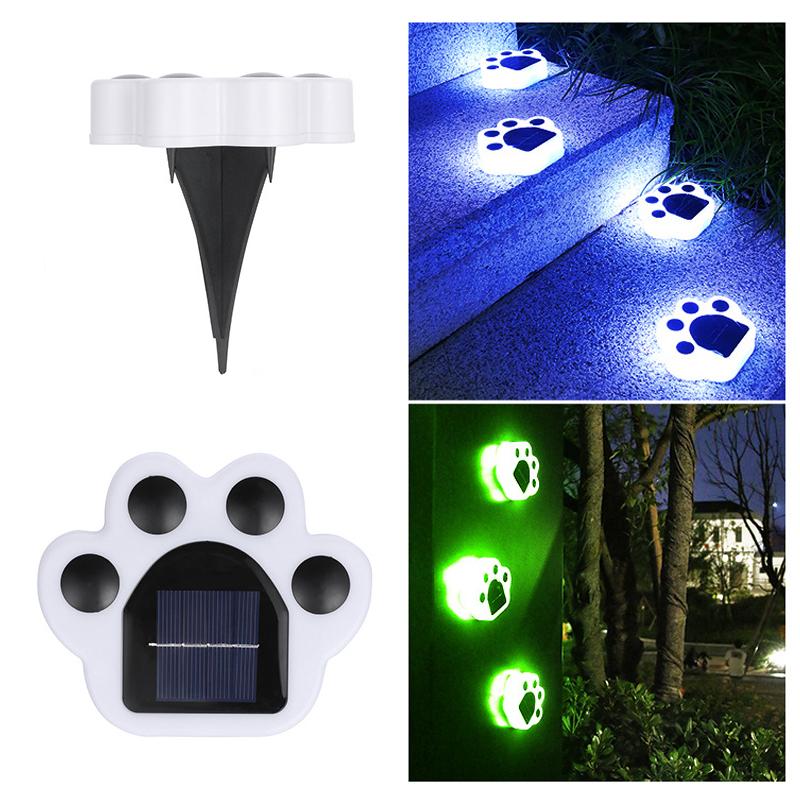1/4PCS Solar Paw Outdoor Lights, IP65 Waterproof Lawn Lamp, Intelligent Light Control Lighting, for Garden Yard Camping Deco