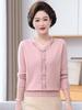 Women's Plus Size V-Neck Knit Sweater for Middle-Aged & Elderly (40-50) - Long Sleeve Base Layer for Fall, Winter, Spring