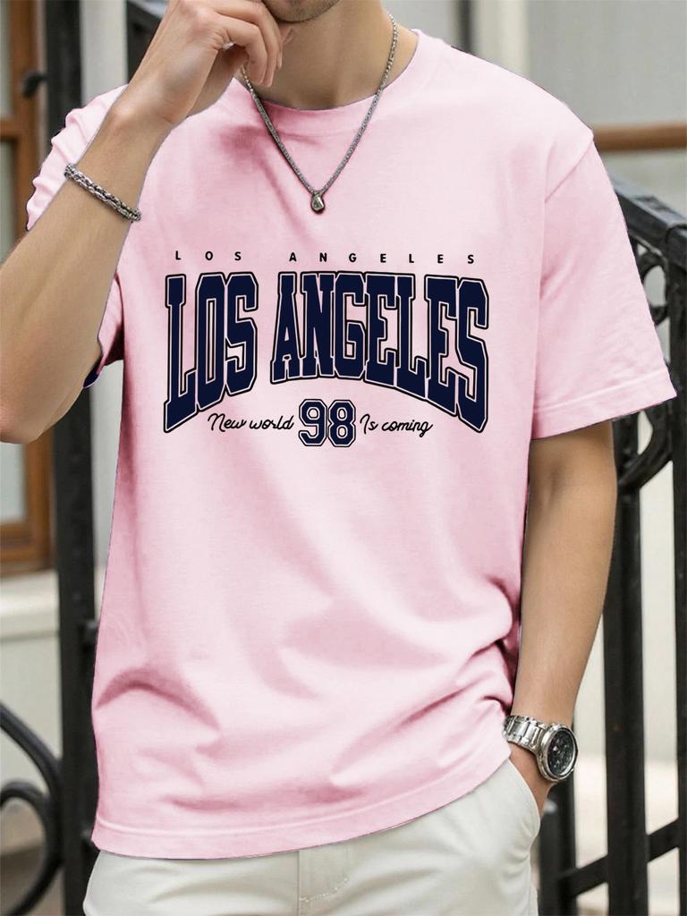 Famous City In The United States Print Men TShirt Trendy Casual Loose T Shirts Cotton Soft Streetwear Summer AllMatch Clothes