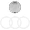 Sivaphe 3 Cup Moka Pot Replacement Infuser Parts for Aluminum Italian Stovetop Espresso Coffee Maker, 1 Filter and 3 Silicone Gasket Seals