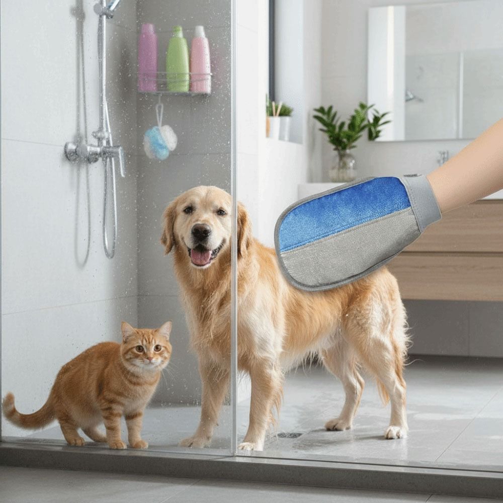 Washable Pet Hair Remover Glove Portable Dog Hair Remover Tool  Furniture Cleaning
