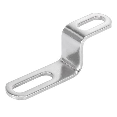 Motoforti Motorcycle Exhaust Pipe Bracket Z-Shaped Muffler Mounting Clamp Stainless Steel Silver Tone 20mm 30mm