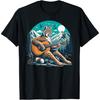 Camiseta Gato Selvagem Lince Gato-do-deserto Caracal Gato Banda Noturna Guitarra(1)