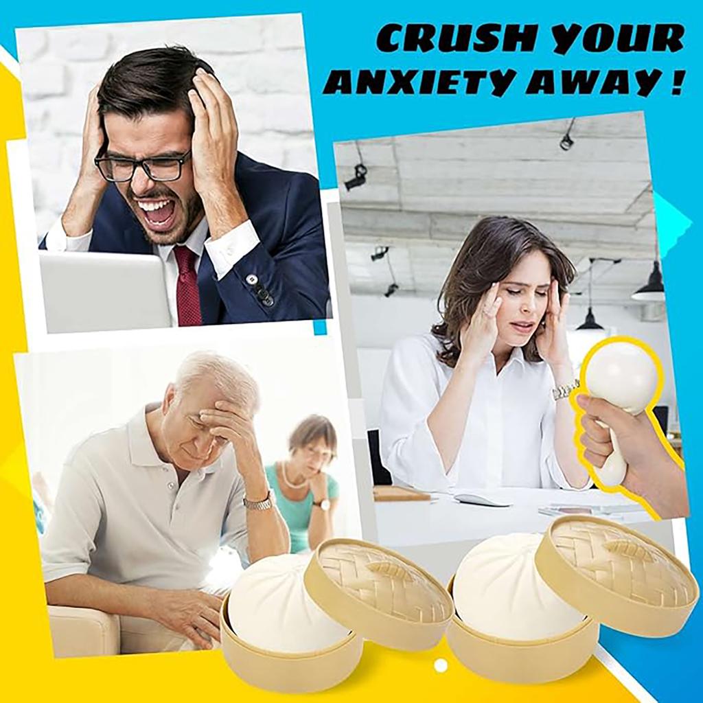 Relieve Stress With Baozi, Release Squeeze Music, Prank Simulation Baozi Funny Toys